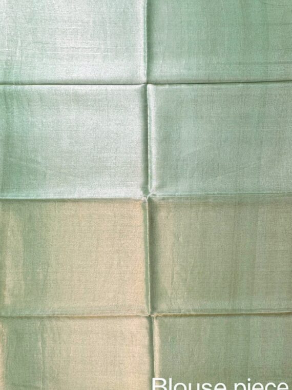 Green Golden-Silver Tissue Saree