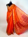 Orange Kovai Cotton Silk Saree