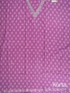 Purple Cotton 3 Piece Unstitched Suit with Chiffon Dupatta
