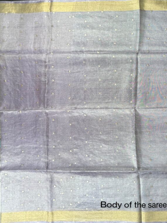 Lavender -Silver Pure Tissue Silk Saree