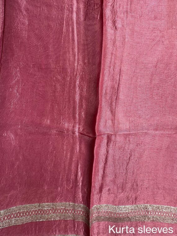 Dusky Pink Blended Crepe Unstitched 3-Piece Suit