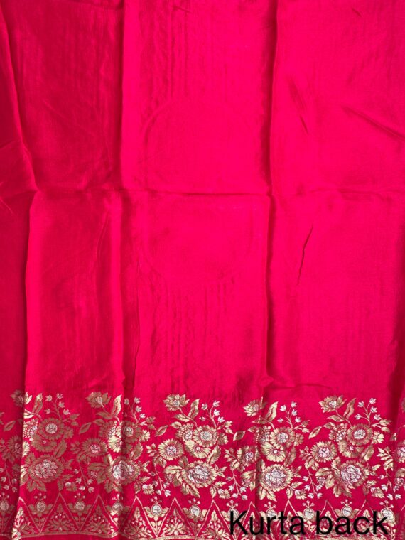 Rani Pink Blended Crepe Unstitched 3-Piece Suit