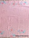 Light Pink Pure Chiffon Printed Saree with Mukaish Work