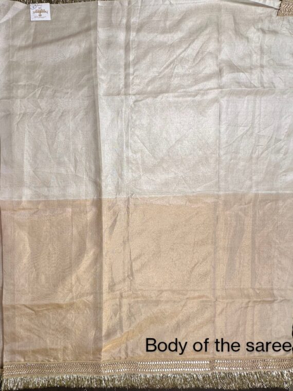 Off-White Amritsari Tissue Saree