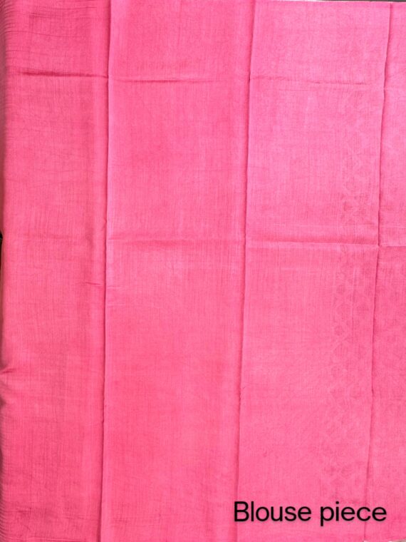 Pink Silver Zari Pure Tissue Silk Saree