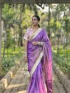 Purple Amritsari Tissue Saree
