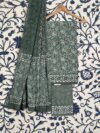 Green Printed Soft Cotton suit with Cotton Dupatta