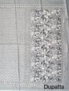 Grey Printed Jaipuri suit with Cotton Dupatta