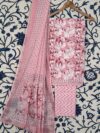 Pink Printed Jaipuri Cotton suit with Cotton Dupatta