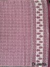 White & Purple Cotton 3 Piece Unstitched Suit with Cotton Dupatta