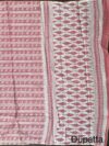 White & Pink Cotton 3 Piece Unstitched Suit with Cotton Dupatta
