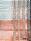 Light Copper-Silver Tissue Saree