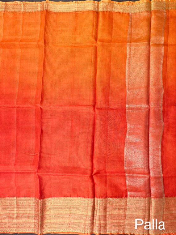 Shaded Orange Pure Kota Silk Saree