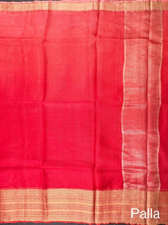 Shaded Red Pure Kota Silk Saree