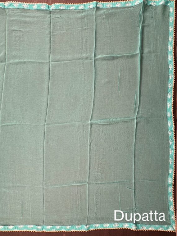 Blue Jaipuri Cotton 3-Piece Unstitched Suit