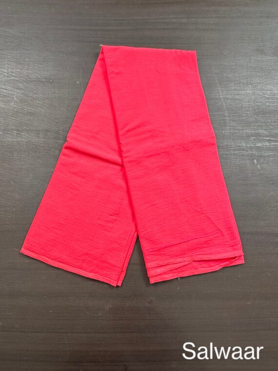 Coral Pink Jaipuri Cotton 3-Piece Unstitched Suit