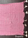 Off White-Pink Printed Jaipuri Cotton Suit With Chiffon Dupatta