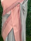 Grey-Pink Pure Tripura Cotton Saree