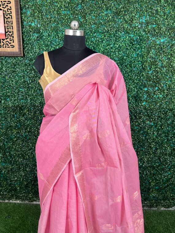 Pink Kovai Cotton Saree