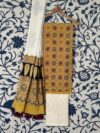 Mustard Ajrakh Jaipuri Cotton suit