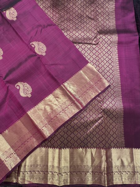 Purple Contemporary Kanjivaram Pure Silk Saree
