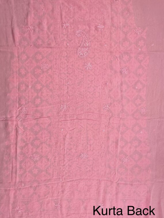Pink Chikankari Blended Georgette Suit