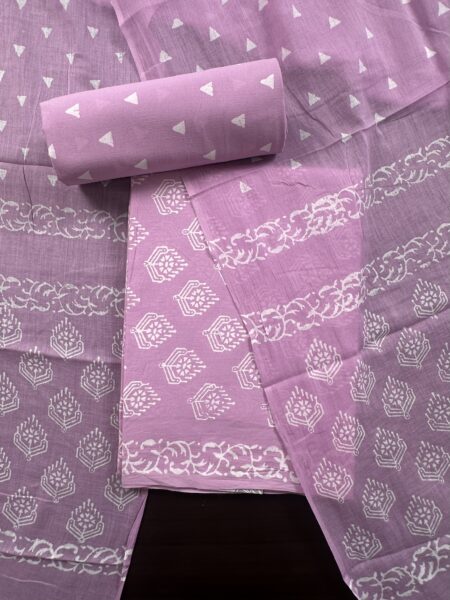 Dusky Pink Block Print Jaipuri Cotton suit